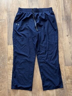 Under Armour HeatGear Windbreaker Mesh Lined Jogging Pants Navy